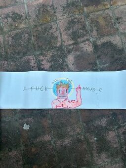 Transparent grip tape "fuc all the rocks"