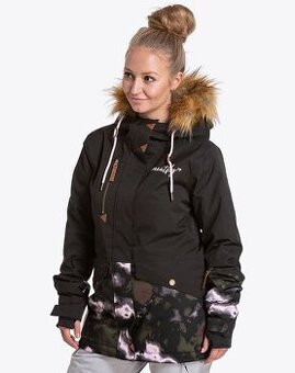 Dámská SNB & SKI bunda Meatfly Storm Camo Pink - 1