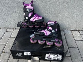 Prodám dětské rostoucí in line brusle K2 + chrániče