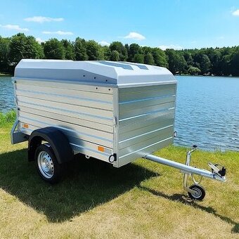 Přívěsný vozík -nástavba +uzamykatelné víko 2,06mx1,11mx1,0m