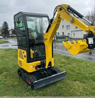 minibagr, kabinový bagr, bagr s kabinou, motor Kubota