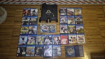 PlayStation PS4 500GB + druhý ovladač a PS4 Hry