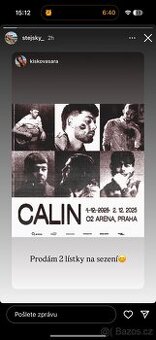 Calin prodam na dnešní koncert 1x vstupenku na sezení.