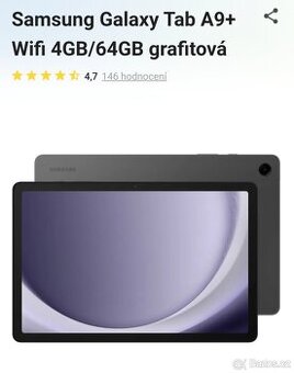 Samsung Galaxy Tab A9+ Wifi 4GB/64GB grafitová