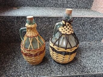 Opletené demižony 1 L + 2 L, Karel Bláha Uherský Ostroh