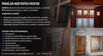 Pronájem nebytových prostorů k podnikání