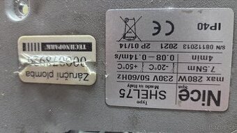 Motor na sekční garážová vrata NICE Shel75