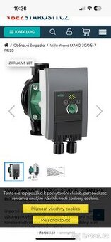 Wilo yonos maxo 30/0.5-7 oběhové čerpadlo 8.1m3/h,180mm