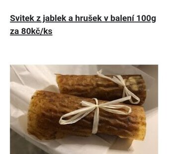 Prodám jablečno hruškové svitky, kůže