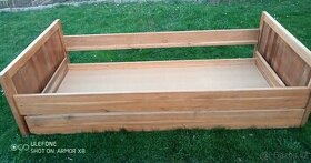 Dřevěná postel 200x90, s úložným prostorem