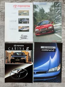Toyota Celica, Hiace, Avensis, Previa, Carina prospekty