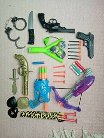 Dětské pistole, zbraně, Nerf, vystřelovací pistole