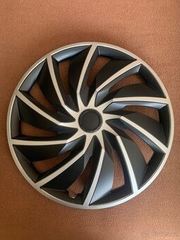 Poklice na auta Turbo Silver Black 17 palců