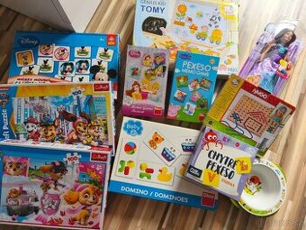 Albi pexeso, barbie, Avent miska, puzzle, Albie brain box