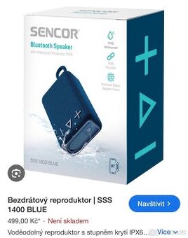 Sencor reproduktor Bluetooth speaker NOVÝ - 1