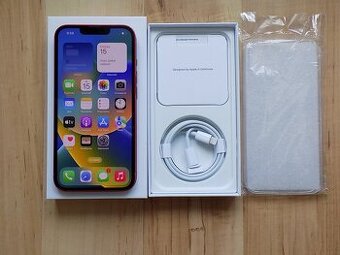 APPLE iPhone 13 128GB Red - ZÁRUKA - TOP STAV-100%bat.