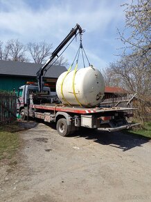 Autodoprava s hydraulickou rukou, písek, štěrk, beton - 1