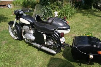 Jawa 350 + sidecar + vozík PAV