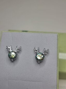 Naušnice s diamantem ( moissanit )
