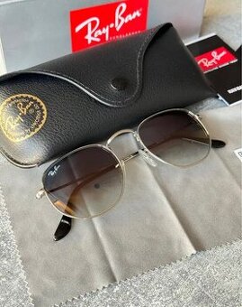 Ray Ban Hexagonal 3548 Stříbrné obroučky / modré gradál