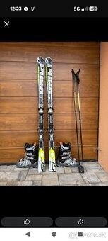 Sjezdové lyže Völkl + přeskáče a hůlky
