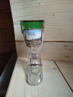 MNICHOV BOTA starožitná MALOVANÁ BOHATĚ ZDOBENÁ UPOMÍNKOVÁ