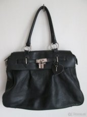 Kabelka styl Birkin, černá kůže. P R O D Á N O