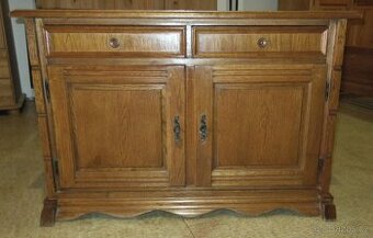 Rustikální komoda se šuplíky z masivu ( Dub )