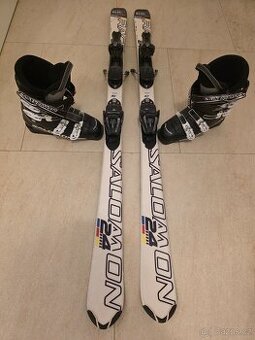 Lyžařský komplet Salomon – lyže 140 cm + lyžáky (vel. 25)