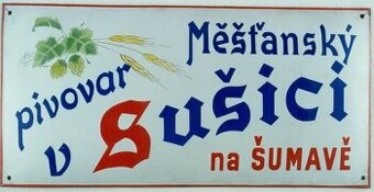 Pivní sklo, půllitry, třetinky, pivovarské cedule, tácky.
