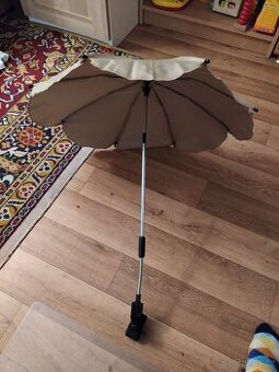 Slunečník na kočárek New Baby béžový, 65 cm