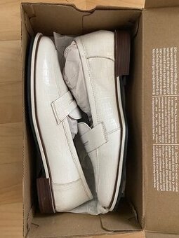 Bílé kožené mokasíny zn.Ba´ta, vel.40