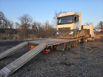 PLOŠINOVÝ NÁVĚS VAN HOOL na přepravu  r.2016, nápravy SAF