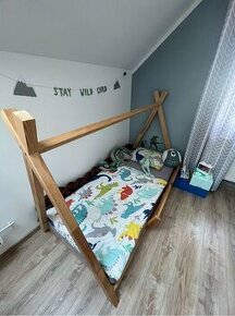 Dětská postel z masivu 180x80