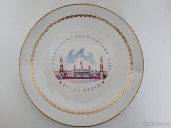 Porcelánový talíř - Spartakiáda 1955