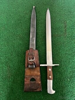 Švajčiarsky bodák Model 1889/18 s puzdrom a závesom