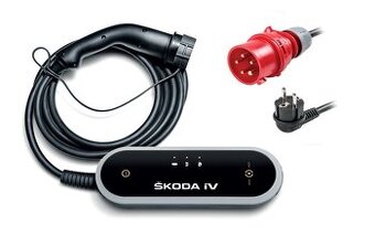 Nabíječka elektromobilu 11/2,3 kW, originál nový set Škoda