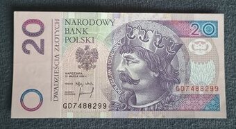 Polsko - 20 Zlotých bankovka, 1994, UNC - 1