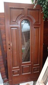 Vchodové dřevěné dveře levé 90cm