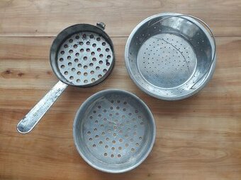 3 retro staré cedníky ČSSR Československo, vintage nádobí