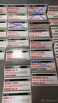 Železnice-Vlakové směrové tabule