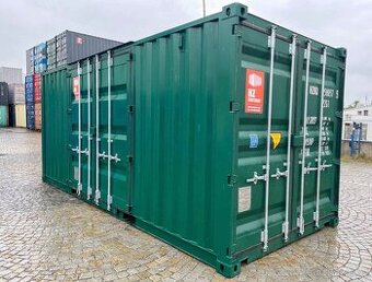 Lodní kontejner zelený + boční dveře