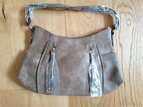 Koženkova kabelka tmavě hneda