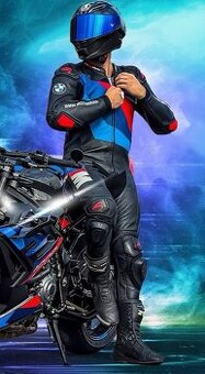 BMW M-Pánská kožená moto kombinéza, jednodílná