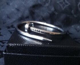 Náramek Cartier hřebík bílý, bez kamínků