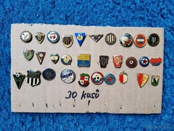 Fotbalové odznaky ( naše ) 30 kusů . - 1