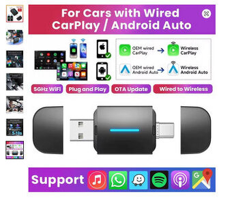 bezdrátové Android Auto / Apple CarPlay