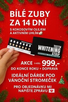 Nové bělící pásky s kokosovým olejem a aktivním uhlím