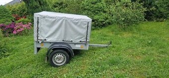 Přívěsný vozík, kára s plachtou - nová STK