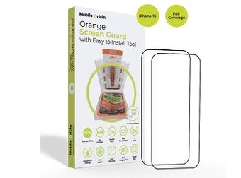 Ochranné sklo + kožený kryt - iPhone 15, nové